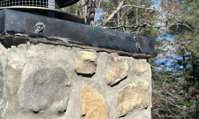 leak from damaged chimney