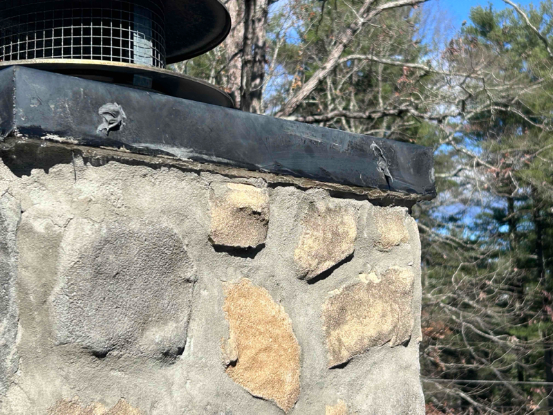 leak from damaged chimney